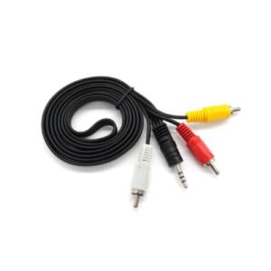 Кабель мультимедийный 3.5mm M to 3xRCA M 1.5m black Voltronic (YT-3.5(M)/3хRCA(M)-1.8Cu)