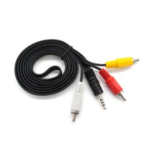 Кабель мультимедийный 3.5mm M to 3xRCA M 1.5m black Voltronic (YT-3.5(M)/3хRCA(M)-1.5Cu)