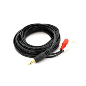 Кабель мультимедийный 3.5mm M to 2xRCA M 3.0m black Voltronic (YT-3.5(M)/2хRCA(M)-3.0Cu)