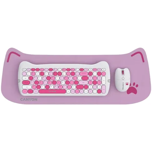 Комплект Canyon HSET-W6 Kitty Edition Wireless UA Pink (CNS-HSETW6PK)