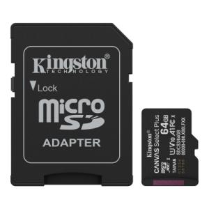 Карта памяти Kingston 64GB microSDXC class 10 UHS-I V10 A1 Canvas Select Plus (SDCS3/64GB)