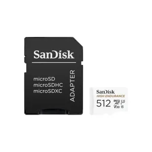 Карта пам'яті SanDisk 512GB microSDXC High Endurance UHS-I U3 V30 + SD adapter (SDSQQNR-512G-GN6IA)