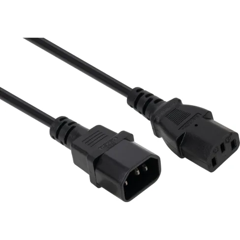 Кабель питания C13 to C14 3.0m 1mm2 Vinga (VCPP1C13143BK)