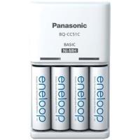 Зарядний пристрій для акумуляторів Panasonic Basic Charger + Eneloop 4AA 2000 mAh New (K-KJ51MCD40E)