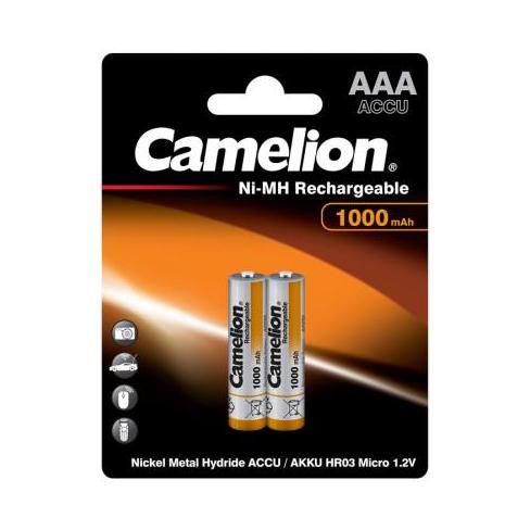 Аккумулятор Camelion AAA 1000mAh Ni-MH * 2 R03-2BL (NH-AAA1000BP2)