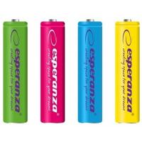 Аккумулятор Esperanza AAA 1000mAh Ni-MH * 4 mix of colors (EZA107)