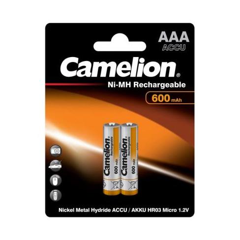 Акумулятор Camelion AAA 600mAh Ni-MH R03 * 2 (NH-AAA600BP2)