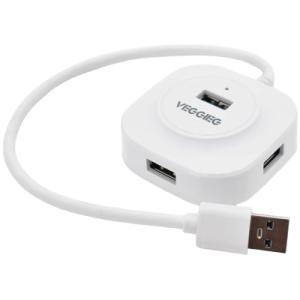 Концентратор VEGGIEG USB 3.0 to 4xUSB 0.3m white (V-U3403)