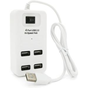 Концентратор Voltronic USB 2.0 to 4xUSB with power switch white (YT-HWS4-W)