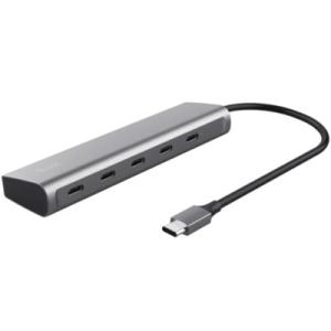 Концентратор Trust USB-C to 5xUSB-C aluminium 0.1m grey (25136_TRUST)