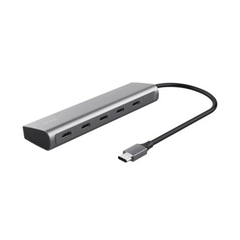 Концентратор Trust USB-C to 5xUSB-C aluminium 0.1m grey (25136_TRUST)