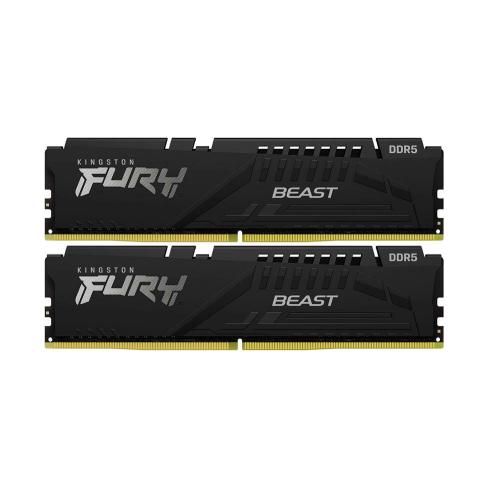 Модуль пам'яті для комп'ютера DDR5 32GB (2x16GB) 6000 MHz Fury Beast Black Kingston Fury (ex.HyperX) (KF560C36BBE2K2-32)