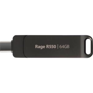 USB флеш накопитель Patriot 64GB Rage R550 Matte Black USB/Type-C 3.2 (PE64GR550DSAD)