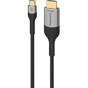 Кабель мультимедійний USB-C to HDMI M 1.8m grey Promate (mediacord-8k.grey)