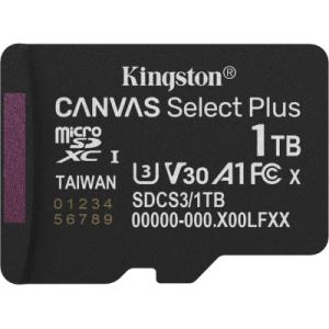 Карта памяти Kingston 1TB microSDXC class 10 UHS-I U3 V30 A1 Canvas Select Plus (SDCS3/1TBSP)