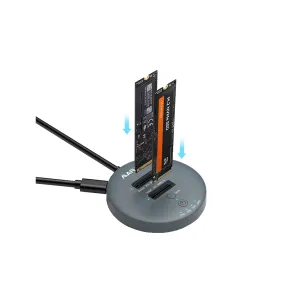 Док-станция для накопителей Maiwo 2*NVMe M.2 SSD to USB3.2 Gen2 USB-C 10Gbps (K3026P2 grey)