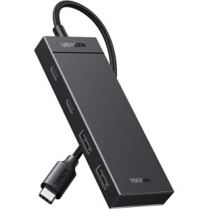 Концентратор Ugreen USB-C to 2xUSB 3.2 Gen2 + 2xUSB-C 3.2 Gen2 10Gbps CM806 black (35583)