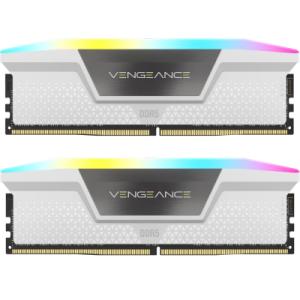 Модуль пам'яті для комп'ютера DDR5 64GB (2x32GB) 6000 MHz Vengeance RGB White Corsair (CMH64GX5M2B6000Z30W)