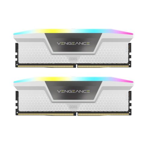 Модуль пам'яті для комп'ютера DDR5 32GB (2x16GB) 6400 MHz Vengeance RGB White Corsair