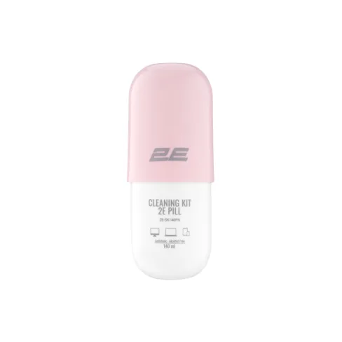 Спрей для очистки 2E PILL 140ml for office equipment +Microfibre 20 cm, white-pink (2E-SK140PN)