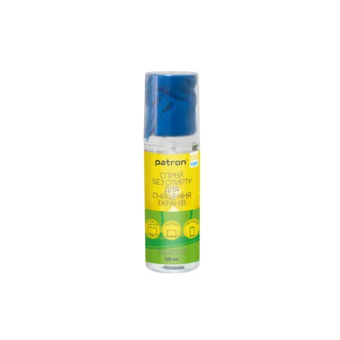 Спрей для очистки Patron Screen spray for TFT/LCD/LED 120ml +microfiber 20х20 (F3-022)