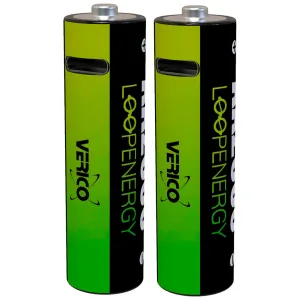 Аккумулятор Verico AA USB Type-C 1700mAh 1.5V Li-ion * 2 (LoopEnergy) (1UDBT-A1WEA2-NN)