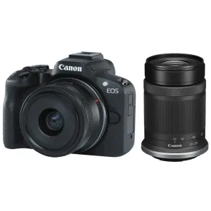 Цифровой фотоаппарат Canon EOS R50 RF-S 18-45 IS STM + RF-S 55-210 IS STM Black (5811C034)