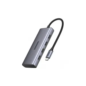Порт-реплікатор Ugreen Dock CM498 USB 3.0 Type-C -> 1хUSB-A 3.0/3хUSB-A 2.0/2xHDMI 4K 30Гц PD (35897)