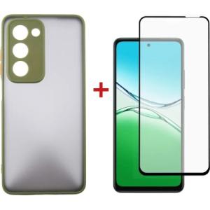 Чехол для мобильного телефона Dengos Oppo A5 4G Case Matte + Glass (Olive Green) (DG-KM-158)