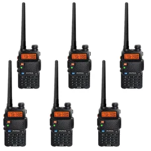Портативная рация Baofeng UV-5R Black Six Pack комплект 6 шт (2200000758965)