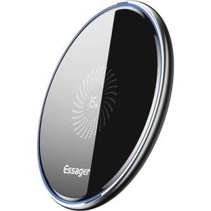 Зарядний пристрій Essager Wireless charger 15W Qi magnetic + cable USB-C 1.0m black (EWXZMX-JMB01)