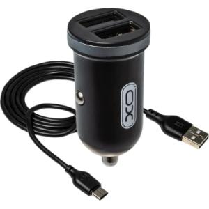 Зарядний пристрій XO 2xUSB 2.1A + cable USB to Micro 5P black (TZ08-M-BK)