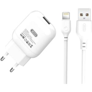 Зарядное устройство XO L37 2.1A/1USB + cable Lightning White (L37i-WH)