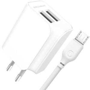 Зарядное устройство XO L35D 2 USB 2.1A cable microUSB (XO-L35-MCR)