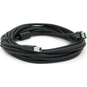 Кабель для принтера USB 2.0 AM/BM 5.0m ferrite black VEGGIEG (V-U207)