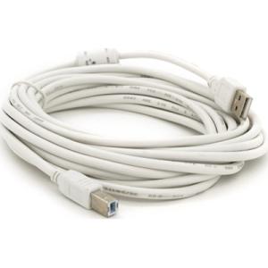 Кабель для принтера USB 2.0 AM/BM 5.0m ferrite white Voltronic (YT-AM/BM-5.0W)