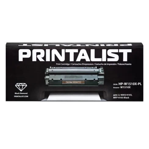 Тонер-картридж Printalist HP LJ 4003/4103, MFP 4103 Black / W1510X 9,7K (HP-W1510X-PL)
