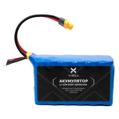 Акумуляторний блок Vinga Li-ion 6S3P 16500mAh з балансувальним дротом (JHY Li-Ion 21700 5500mAh) (V6S3P-16500MAH)