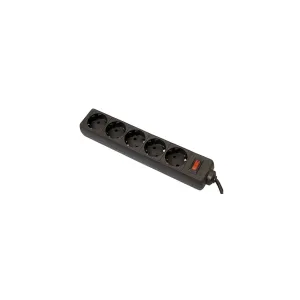 Мережевий фільтр живлення Defender ES 1.8m 5 роз. black (99484)