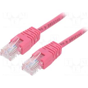 Патч-корд 0.5м, UTP, cat.5e, CCA, pink Cablexpert (PP12-0.5M/RO)