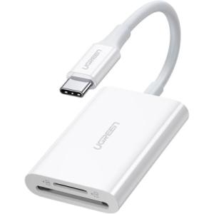 Считыватель флеш-карт UGREEN USB-C 3.1 to TF/SD CM265 White (35506)