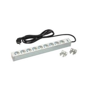 Силовий блок 19" 1U, 9хShuko, вилка Shuko Zpas (W-LZI30-09-SU-000)