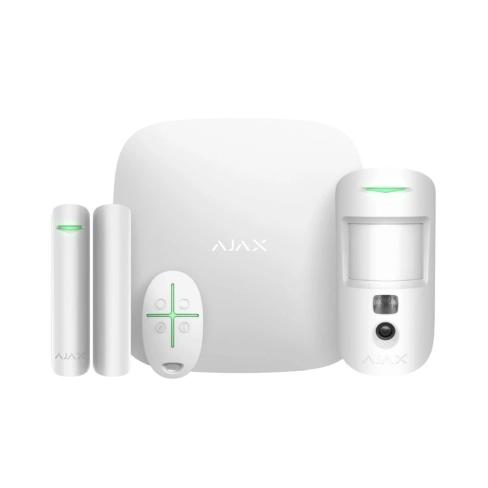 Комплект охоронної сигналізації Ajax StarterKit Cam Plus HDR white
