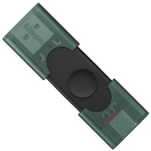USB флеш накопитель Kingston 256GB DataTraveler Duo USB 3.2 / Type-C Black/Green (DTDEG2/256GB)