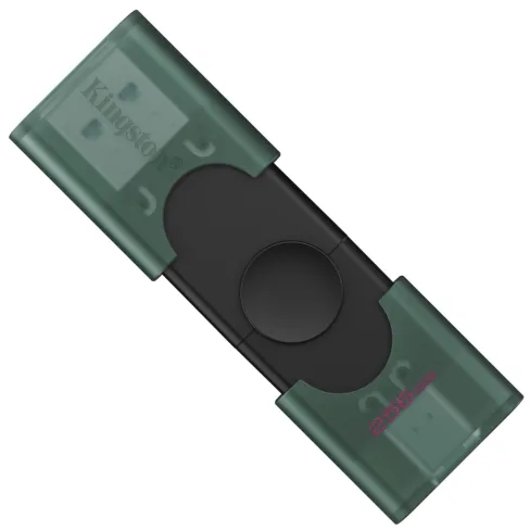 USB флеш накопичувач Kingston 256GB DataTraveler Duo USB 3.2 / Type-C Black/Green (DTDEG2/256GB)