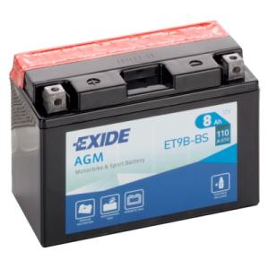 Аккумулятор автомобильный EXIDE AGM 8Ah (+/-) (110EN) (ET9B-BS)