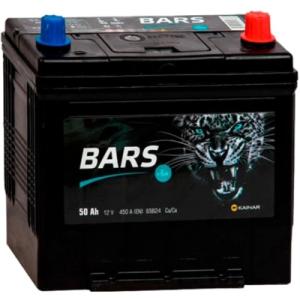 Аккумулятор автомобильный Bars 50Ah ASIA Ев (-/+) (450EN)