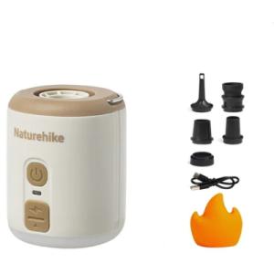 Насос для надувной мебели Naturehike CNK2300DQ022 + нічник + вентилятор, бежевий (6976507665971)