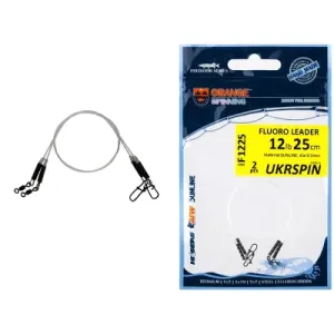 Поводок Ukrspin Orange Spinning Fluoro Sunline 20см 14кг(30lb)/0.6 мм (2шт/уп) (1590.03.21)