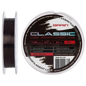 Волосінь Brain Classic Carp Line (dark brown) 150m 0.35mm 25lb 10.7kg (1858.80.92)